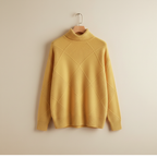 Women's Diamond Knit Roll-Neck Jumper