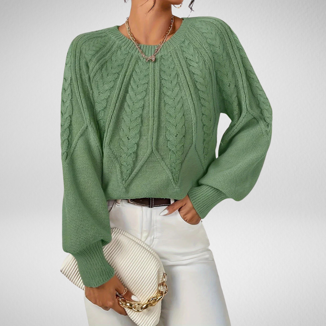 Women's Cable Knit Crew Jumper