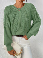 Women's Cable Knit Crew Jumper