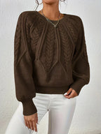 Women's Cable Knit Crew Jumper