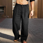 Men's Relaxed Wide Leg Pleated Trousers