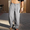 Men's Relaxed Wide Leg Pleated Trousers