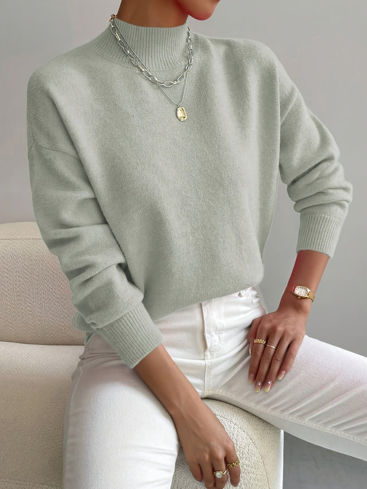 Women's Mock Neck Jumper