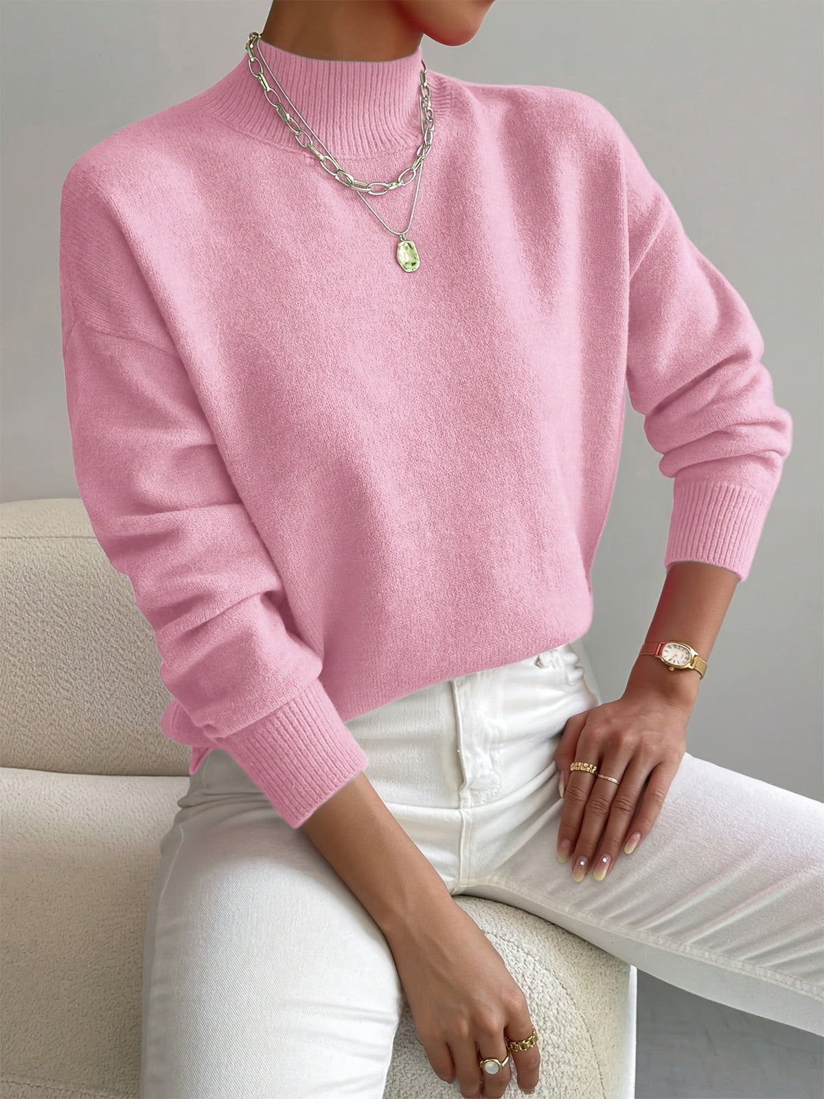 Women's Mock Neck Jumper