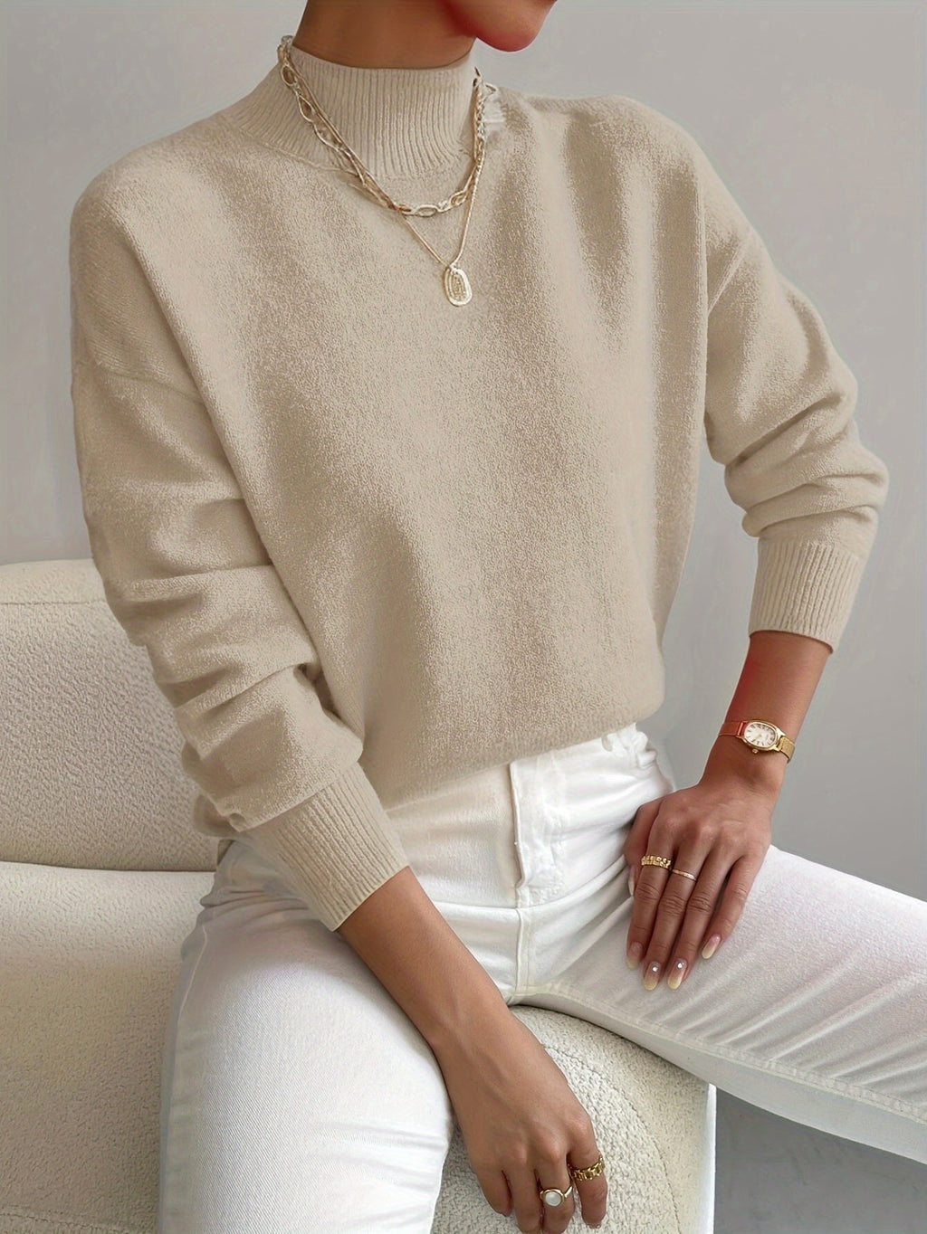 Women's Mock Neck Jumper