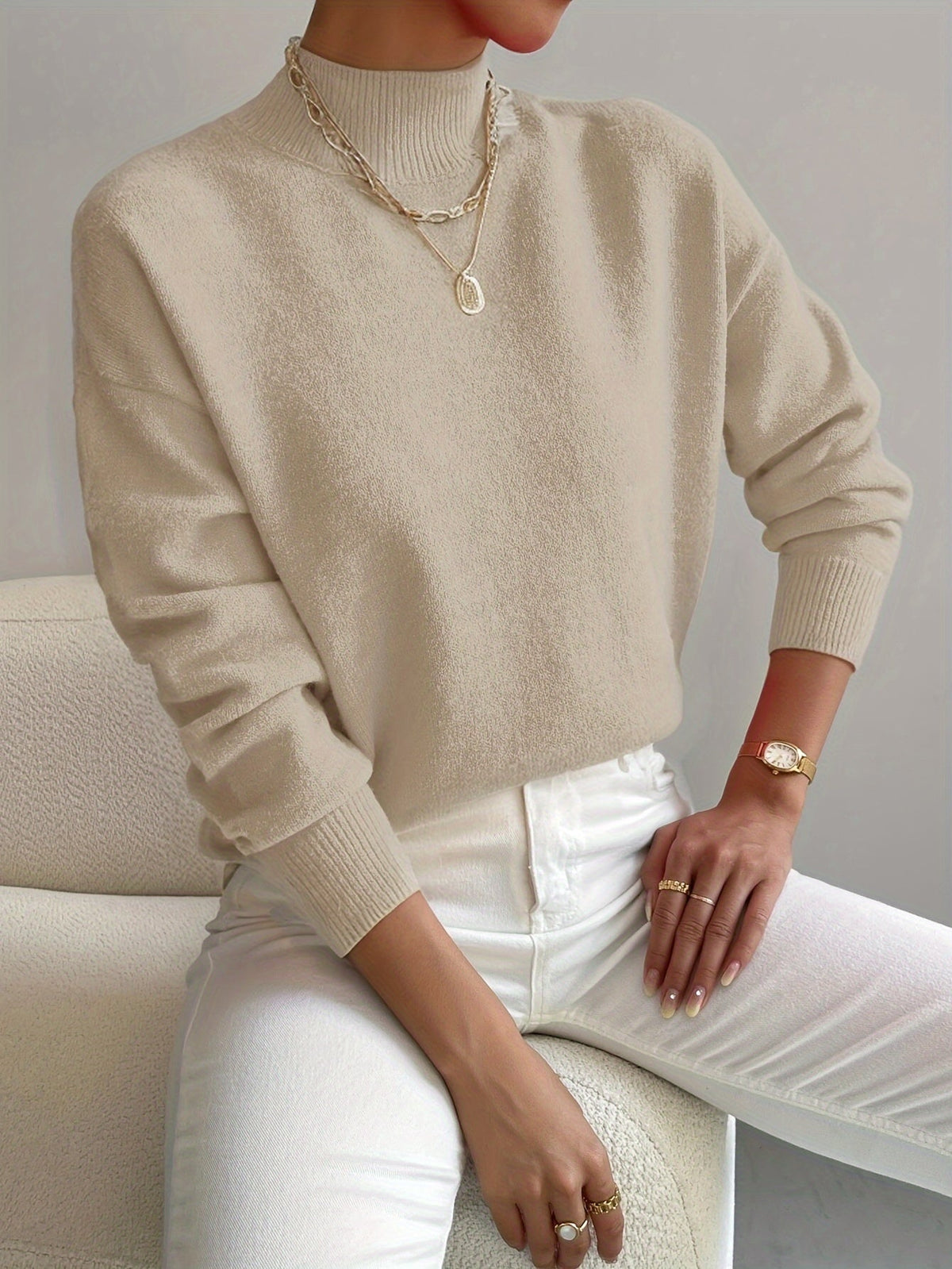 Women's Mock Neck Jumper