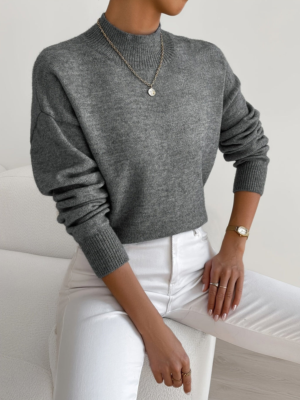 Women's Mock Neck Jumper