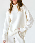 Women's Dropped-Shoulder Roll Neck Jumper