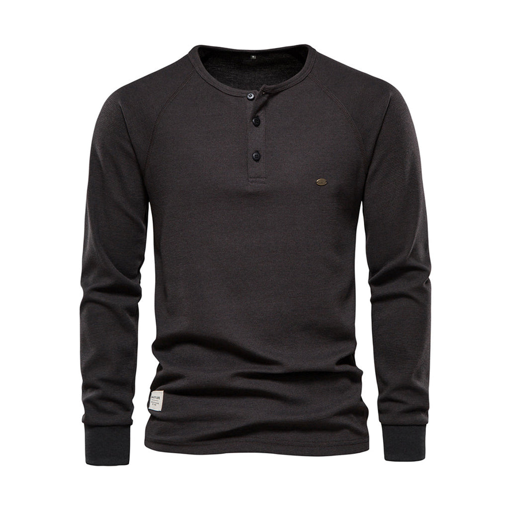 Men's Waffle Henley Shirt