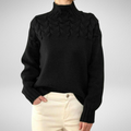 Women's Cable Yoke Roll Neck Jumper