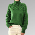 Women's Cable Yoke Roll Neck Jumper