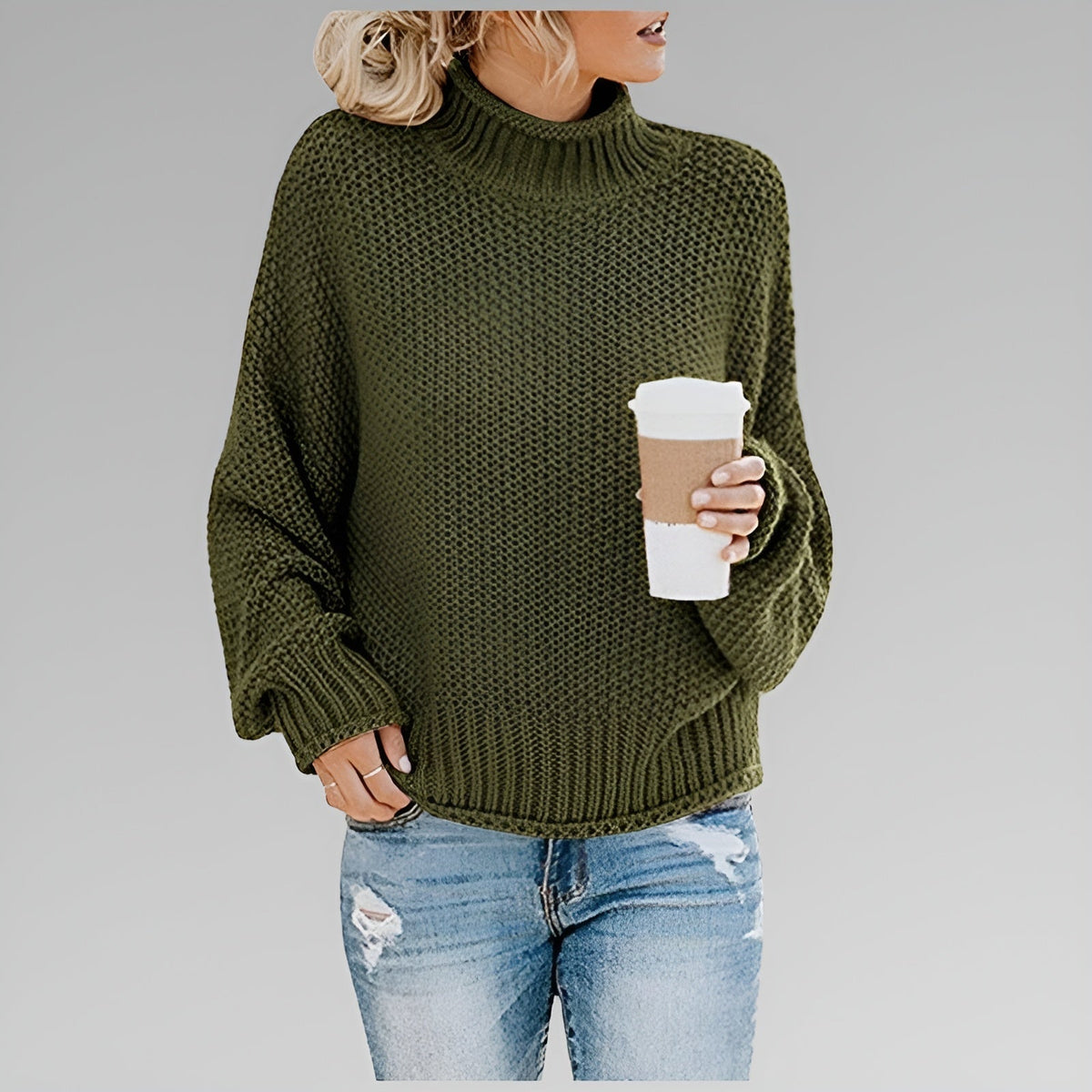 Women's Chunky Roll Neck Jumper