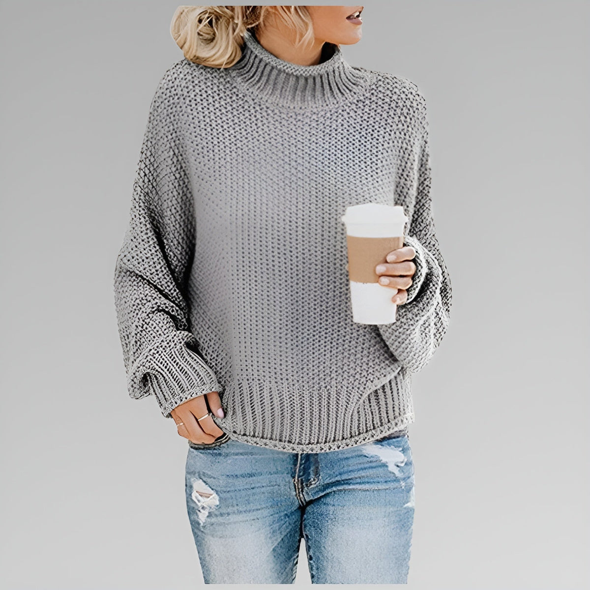 Women's Chunky Roll Neck Jumper