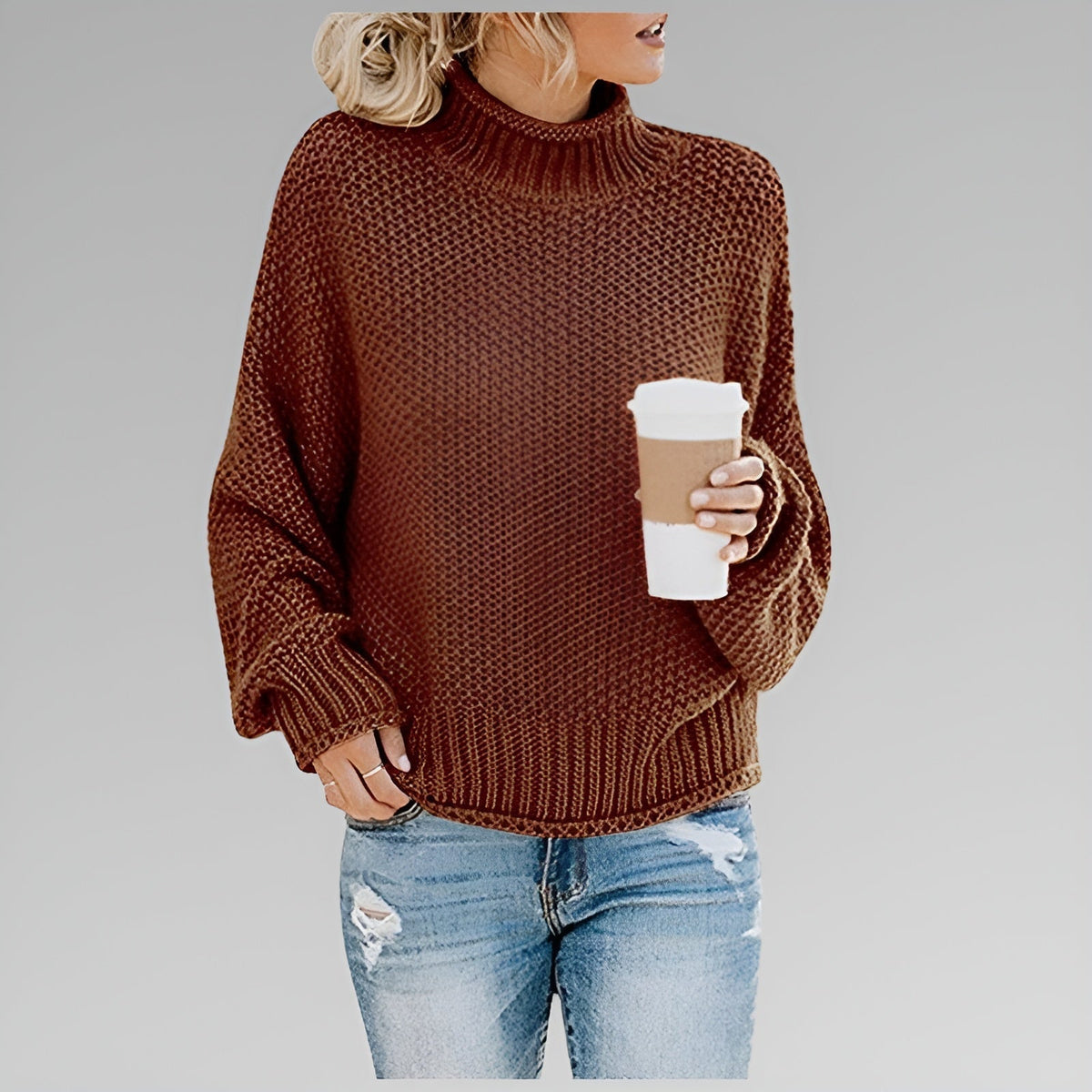 Women's Chunky Roll Neck Jumper