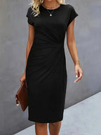 Women's Ruched Bodycon Midi Dress