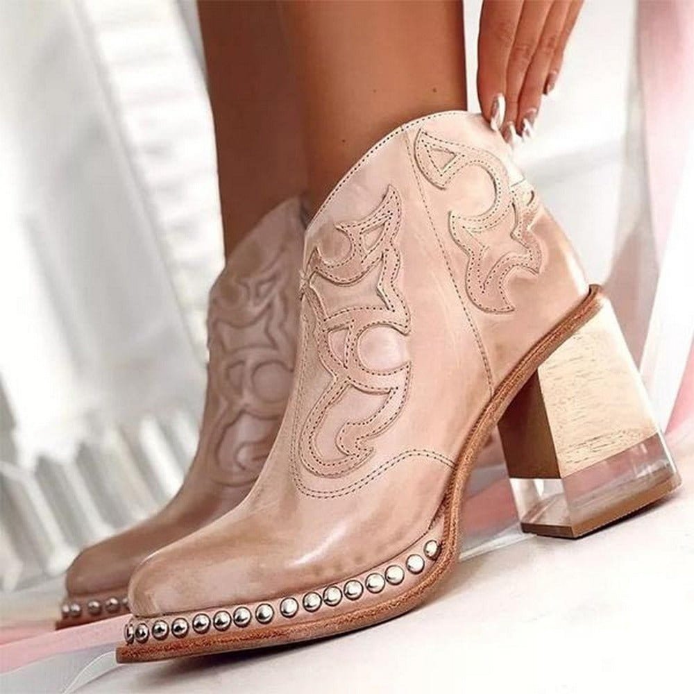 Women's Western Leather Ankle Boots