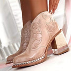 Women's Western Leather Ankle Boots