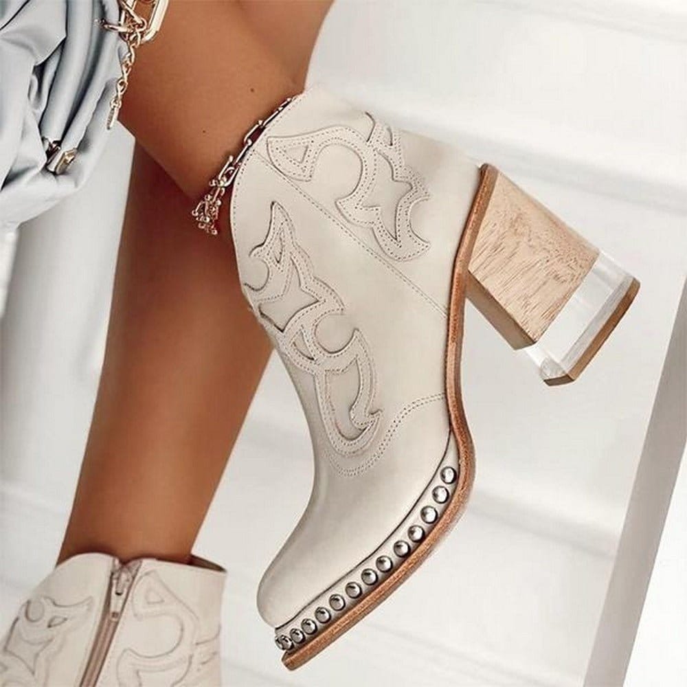 Women's Western Leather Ankle Boots