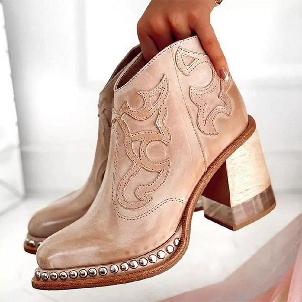 Women's Western Leather Ankle Boots