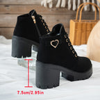 Women's Beige Block Heel Ankle Boots