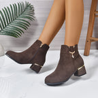 Women's Gold-Hardware Chelsea Boots