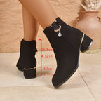 Women's Gold-Hardware Chelsea Boots