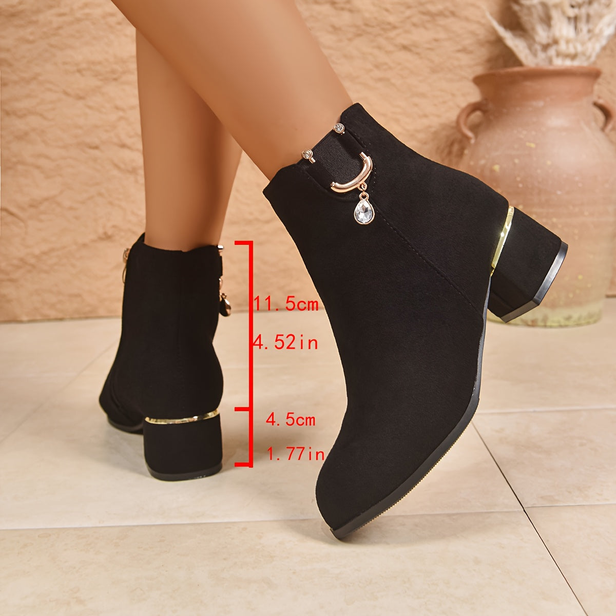 Women's Gold-Hardware Chelsea Boots