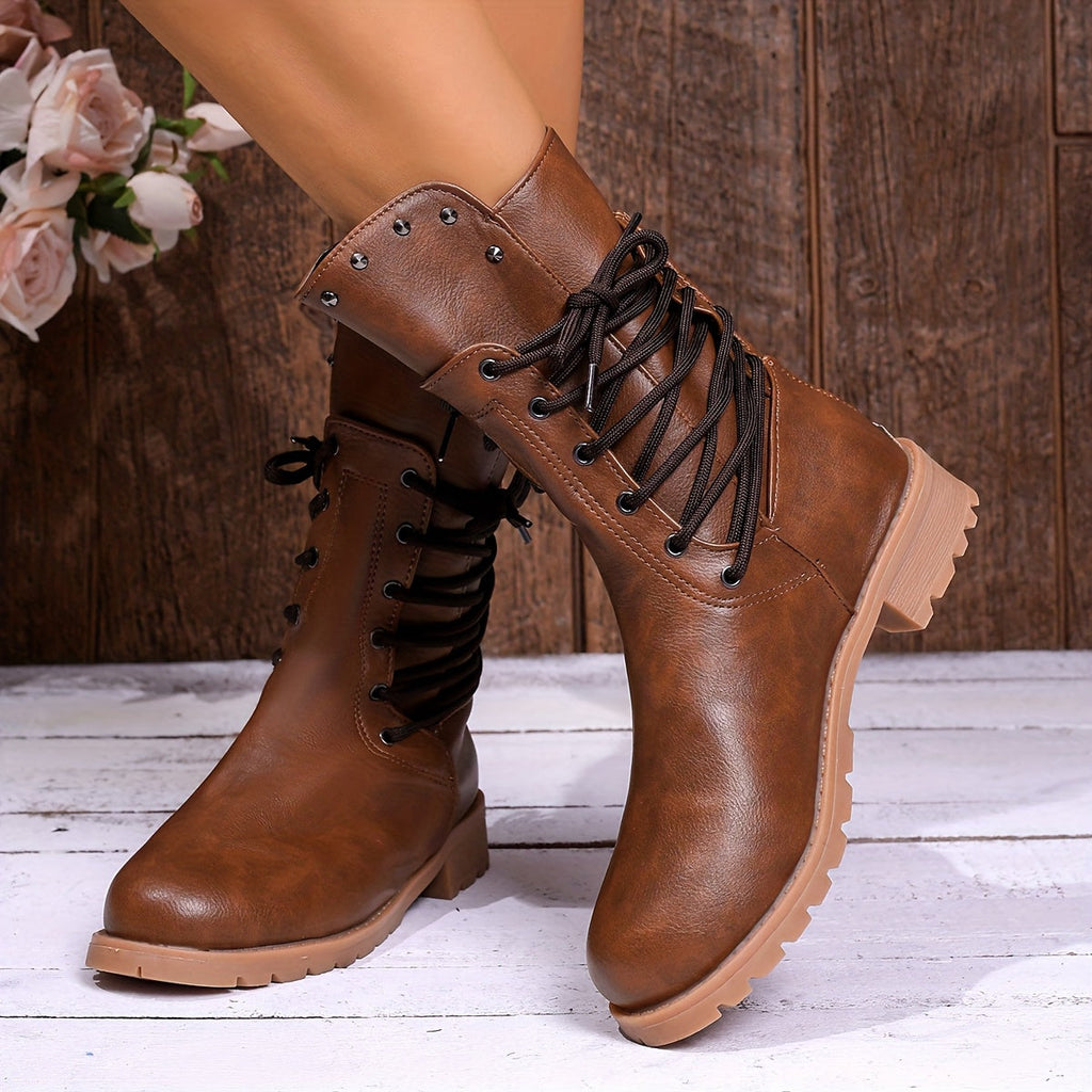 Women's Combat Lace-Up Ankle Boots