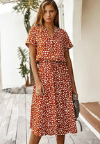 Women's Printed Midi Summer Dress