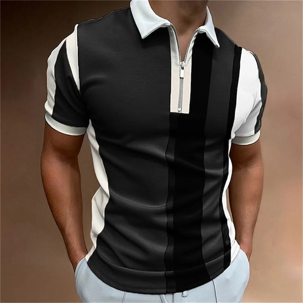 Men's Tailored Striped Polo Shirt