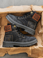 Men's Chunky Sole Denim Boots