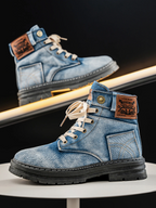 Men's Chunky Sole Denim Boots