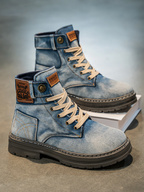 Men's Chunky Sole Denim Boots