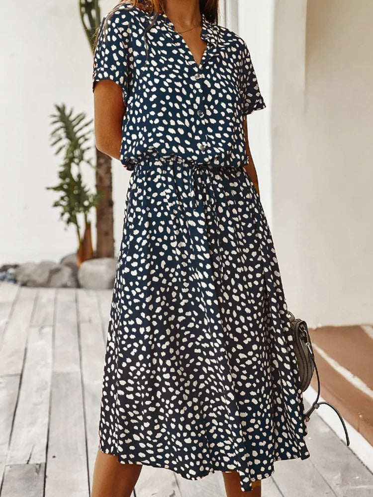 Women's Printed Midi Summer Dress
