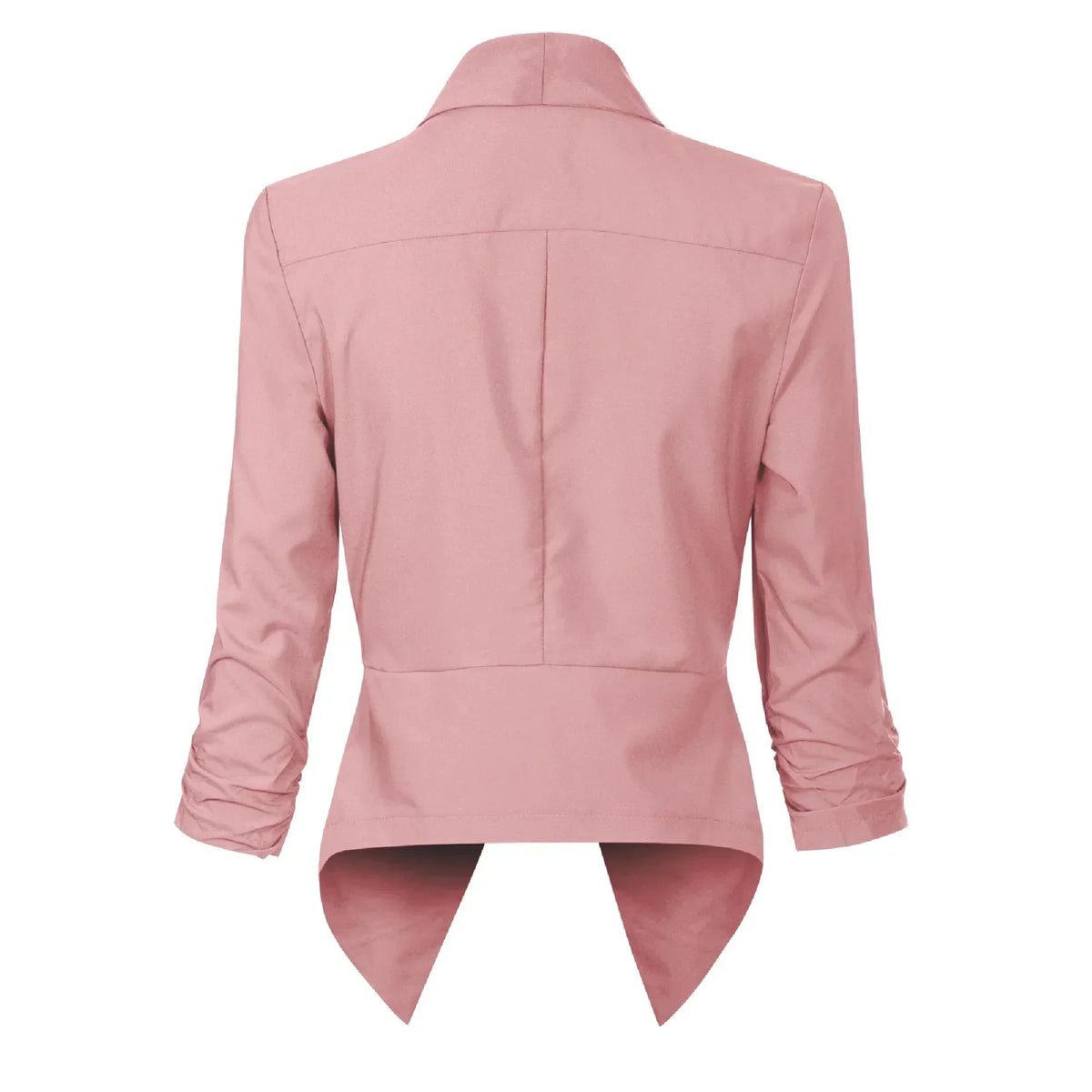 Women's Ruched-Sleeve Open-Front Blazer