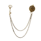 Men's Vintage Double Chain Brooch