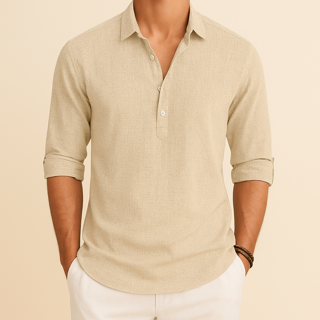 Men's Relaxed Fit Long Sleeve Polo