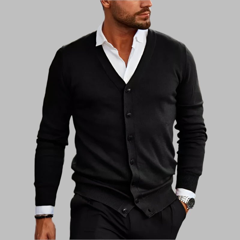 Men's V Neck Button Cardigan