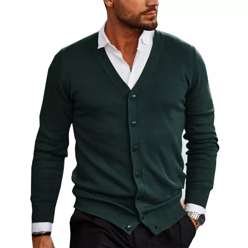 Men's V Neck Button Cardigan