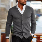 Men's V Neck Button Cardigan