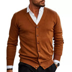 Men's V Neck Button Cardigan