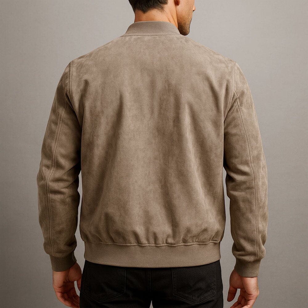 Men's Refined Suede Bomber Jacket