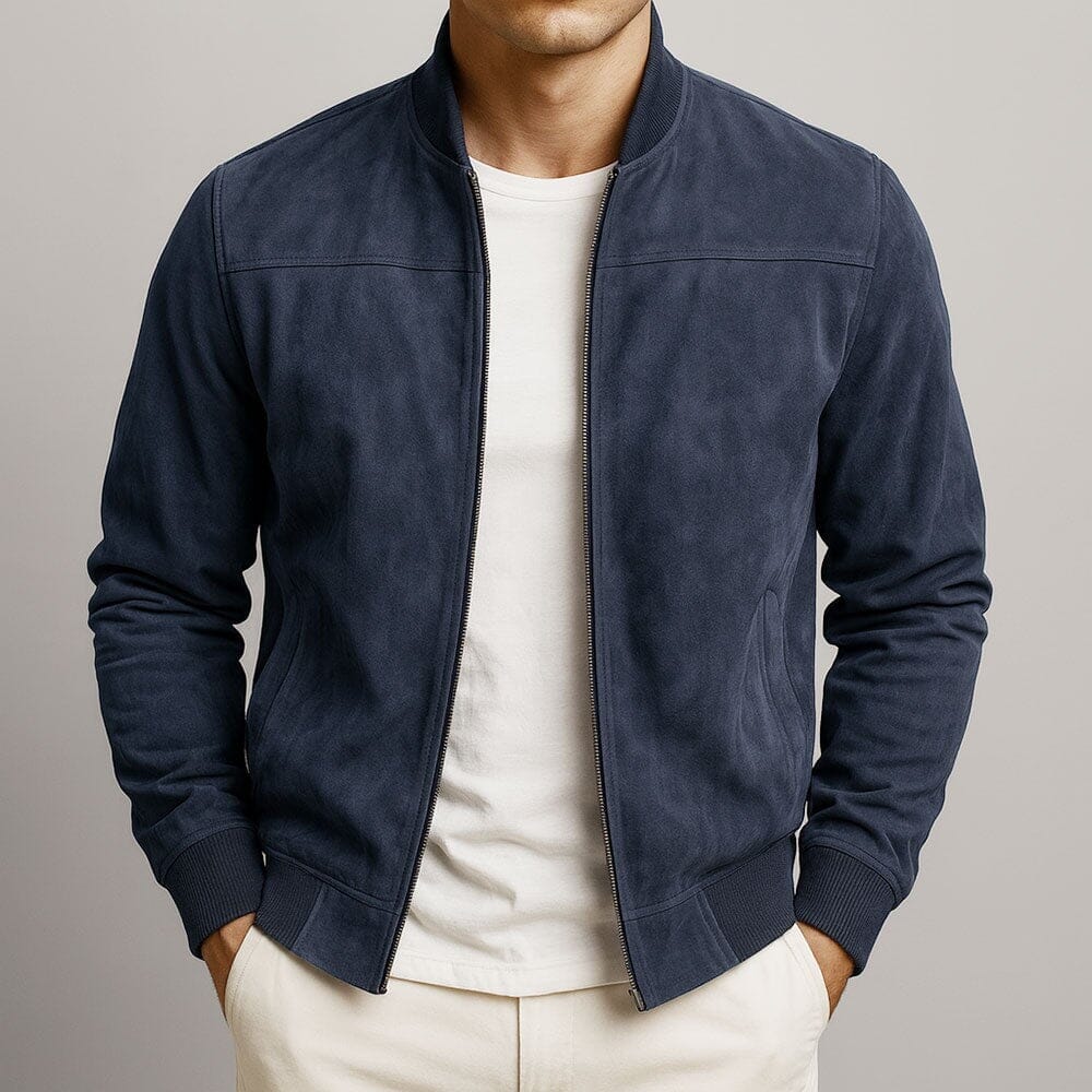 Men's Refined Suede Bomber Jacket