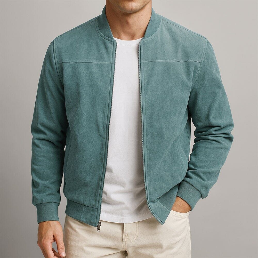 Men's Refined Suede Bomber Jacket