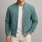 Men's Refined Suede Bomber Jacket