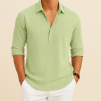 Men's Relaxed Fit Long Sleeve Polo