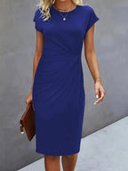 Women's Ruched Bodycon Midi Dress