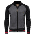 Men's Cotton Zip-Up Stand Collar Cardigan