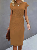 Women's Ruched Bodycon Midi Dress
