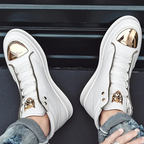 Men's Metallic Toe High-Top Trainers
